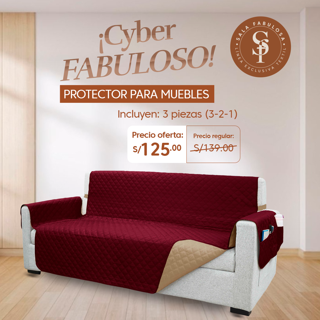 💞Promo amor y protección: Protector de mueble 3-2-1 antifluído y reversible