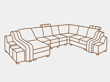 Fundas de muebles modulares 9 piezas