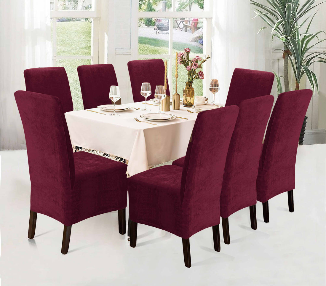 Funda de silla x6 pzs Terciopelo Liso
