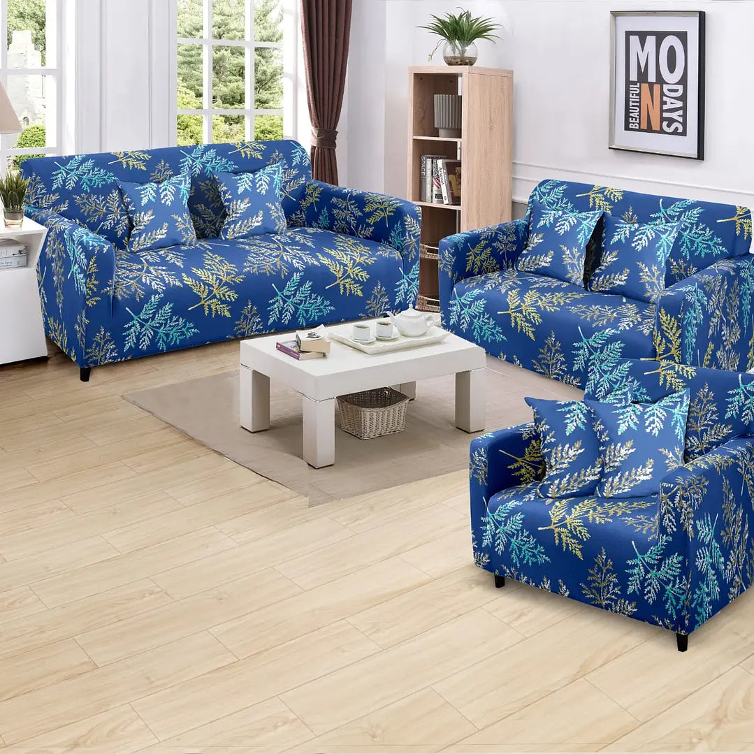 Funda de mueble 3-2-1 Terciopelo printed con 6 fundas de cojines