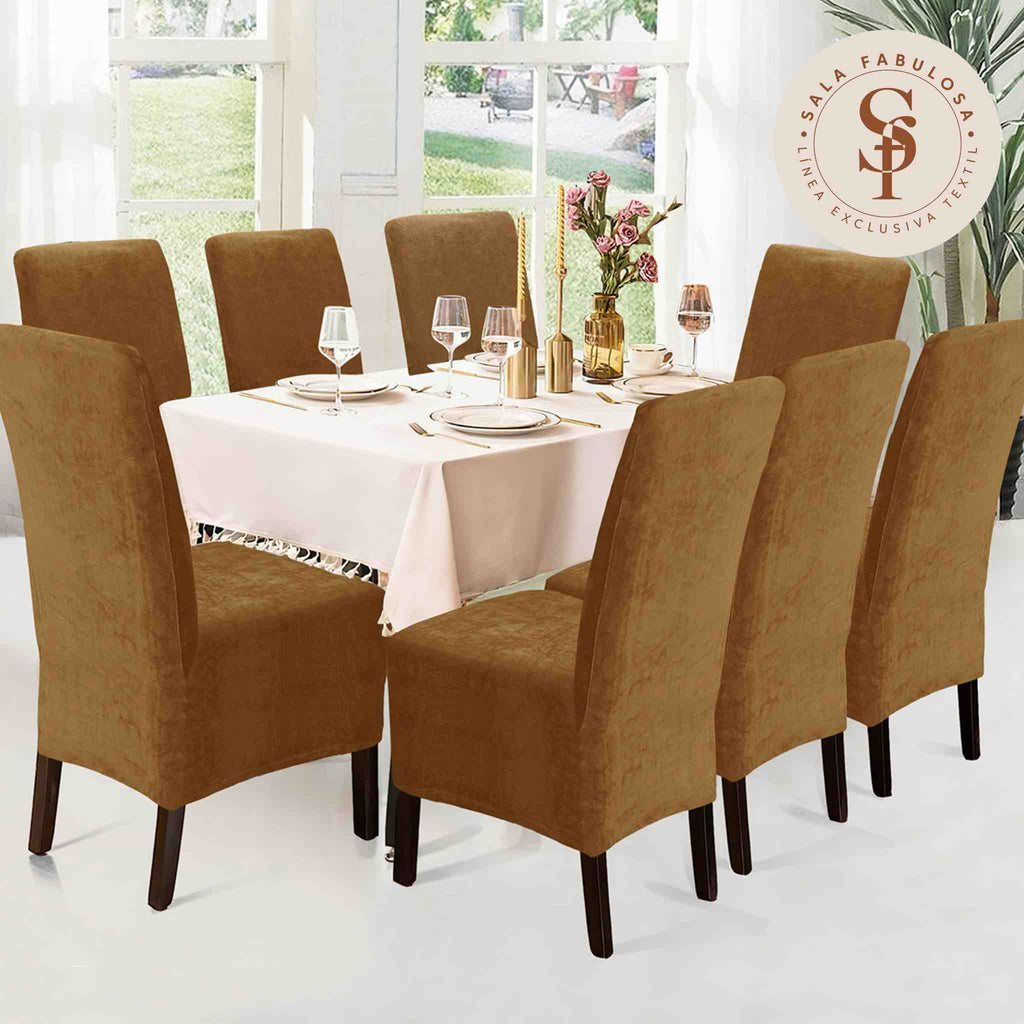 Funda de silla en terciopelo liso