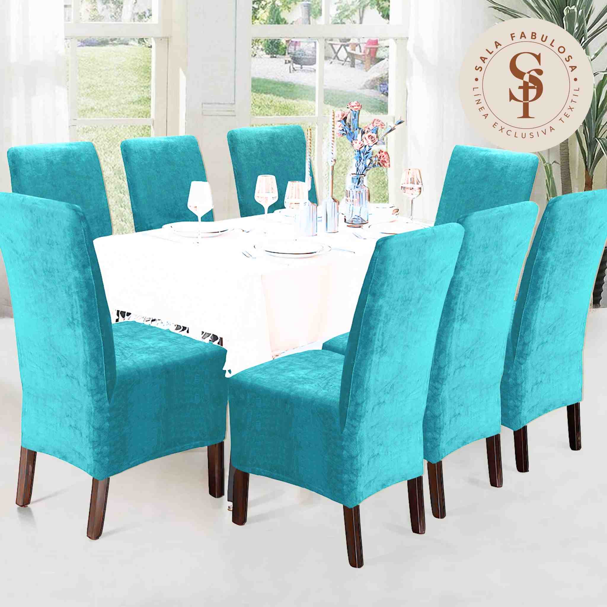 Funda de silla en terciopelo liso