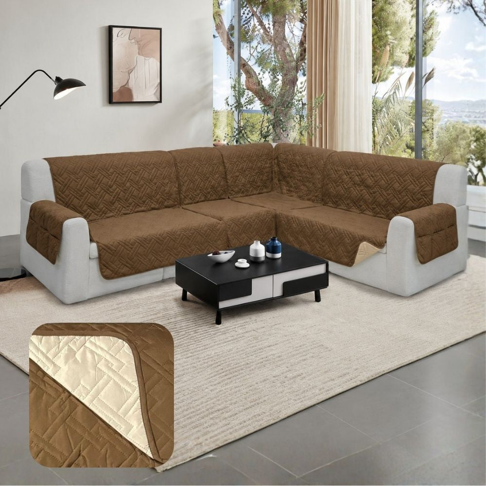 Protector de sofá modular 4 piezas Reversible y semi impermeable