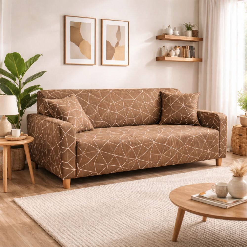 Funda de mueble 3-2-1 con 6 fundas de cojines Diseño Modern Lines