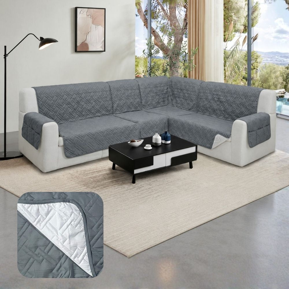 Protector de sofá modular 4 piezas Reversible y semi impermeable