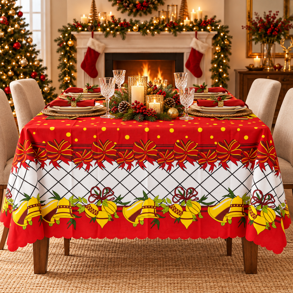 Mantel Navideño Festiva Light Tela Ligera