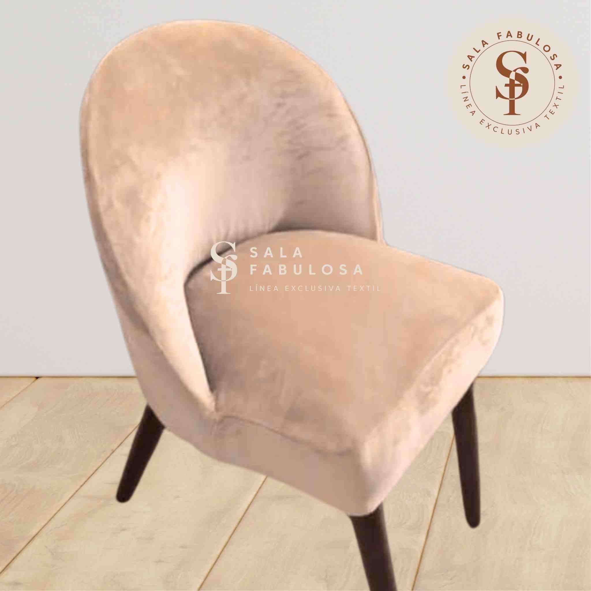 Funda de Silla vintage x8pzs  en terciopelo liso