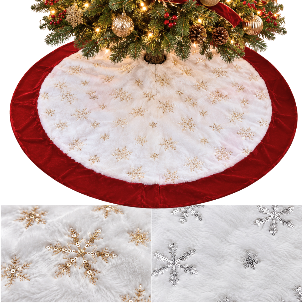 Piso de Árbol Navideño White Christmas Peluche