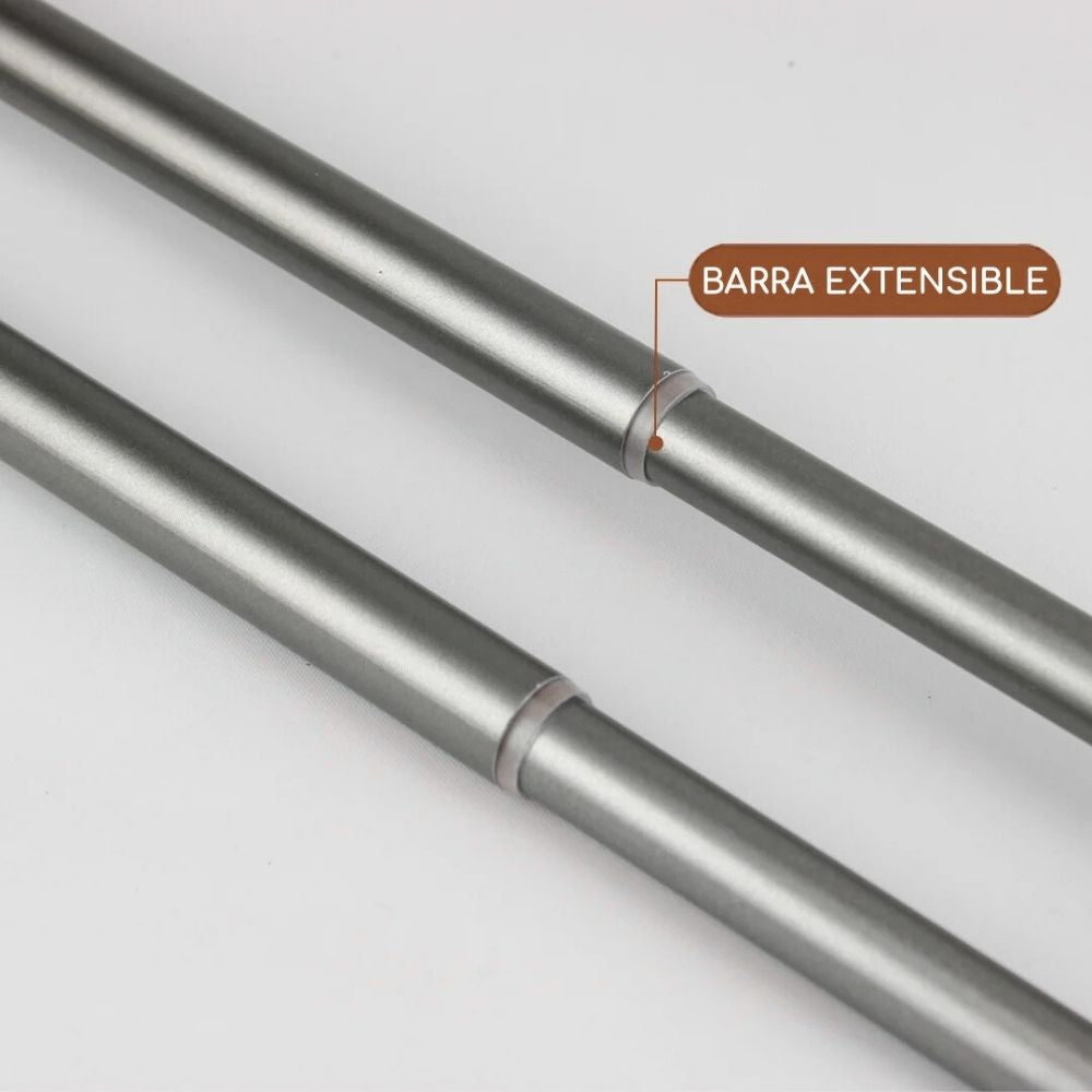 Tubo doble de cortina