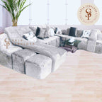 Funda de mueble SOFÁ CAMA 9 piezas terciopelo liso