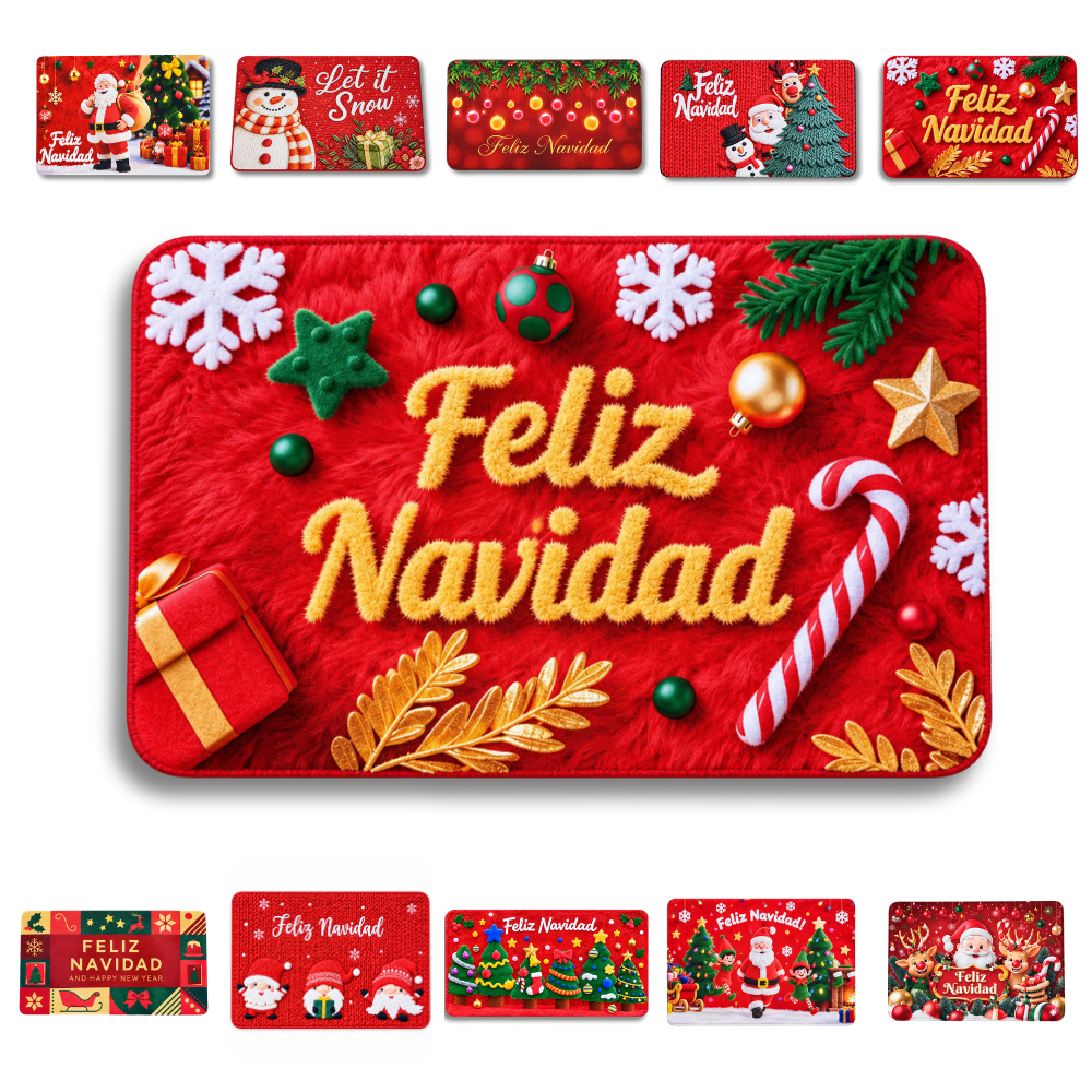 Set de Pisos de Cocina Navideños Antideslizantes 2 Piezas
