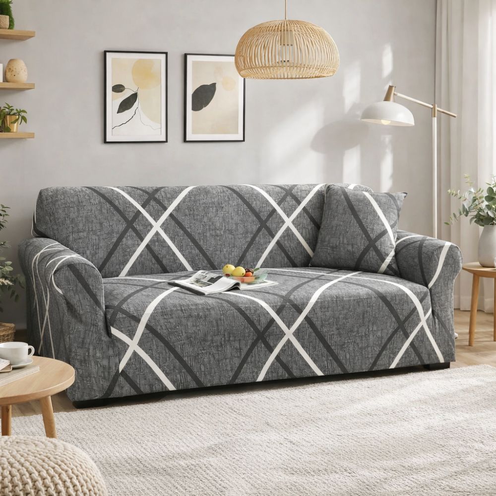 Funda de mueble 3-2-1 con 6 fundas de cojines Diseño Modern Lines