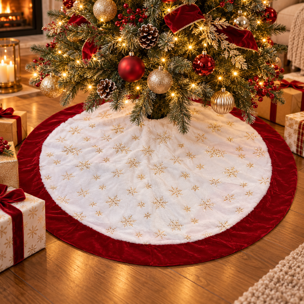 Piso de Árbol Navideño White Christmas Peluche