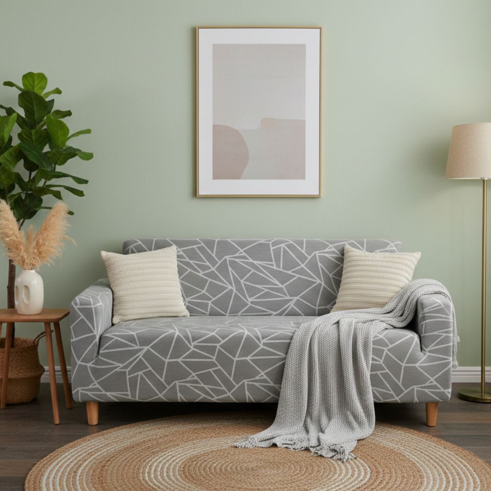 Funda de mueble 3-2-1 con 6 fundas de cojines Diseño Modern Lines