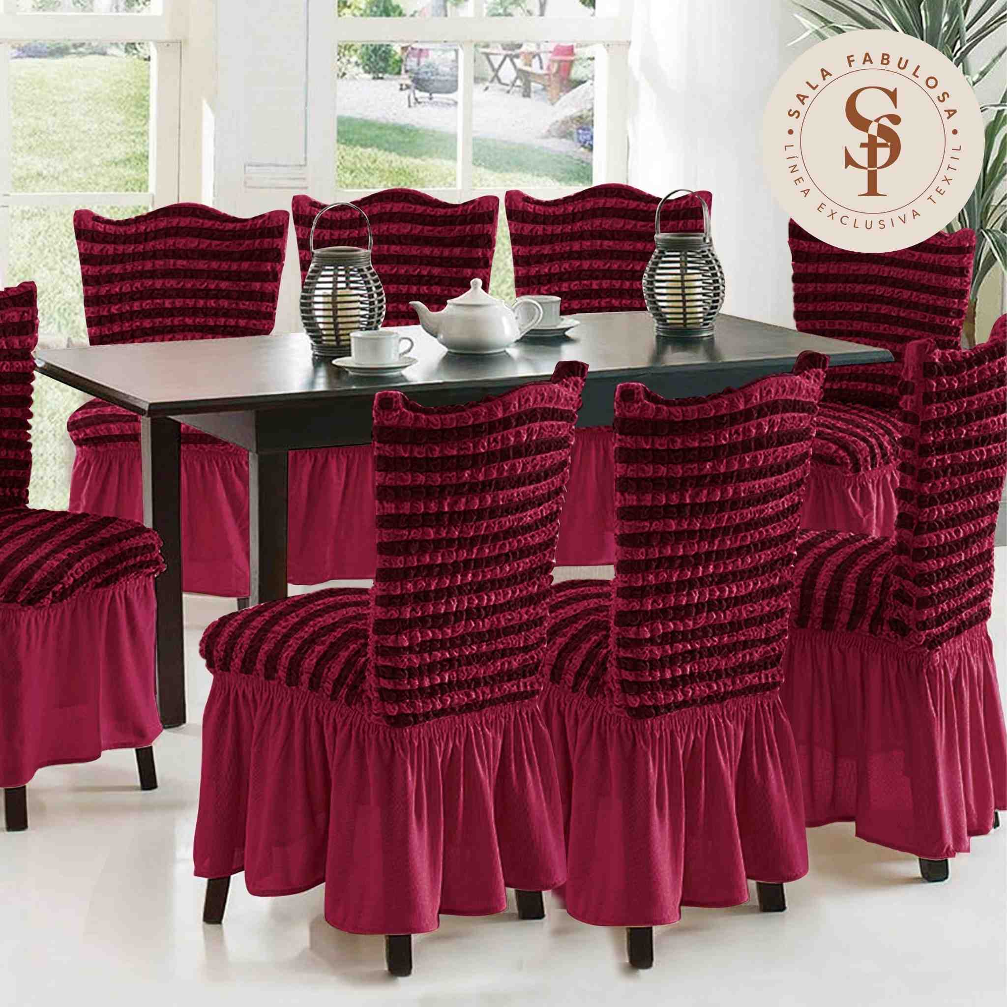 Funda de silla x8pzs en Burbuja bicolor