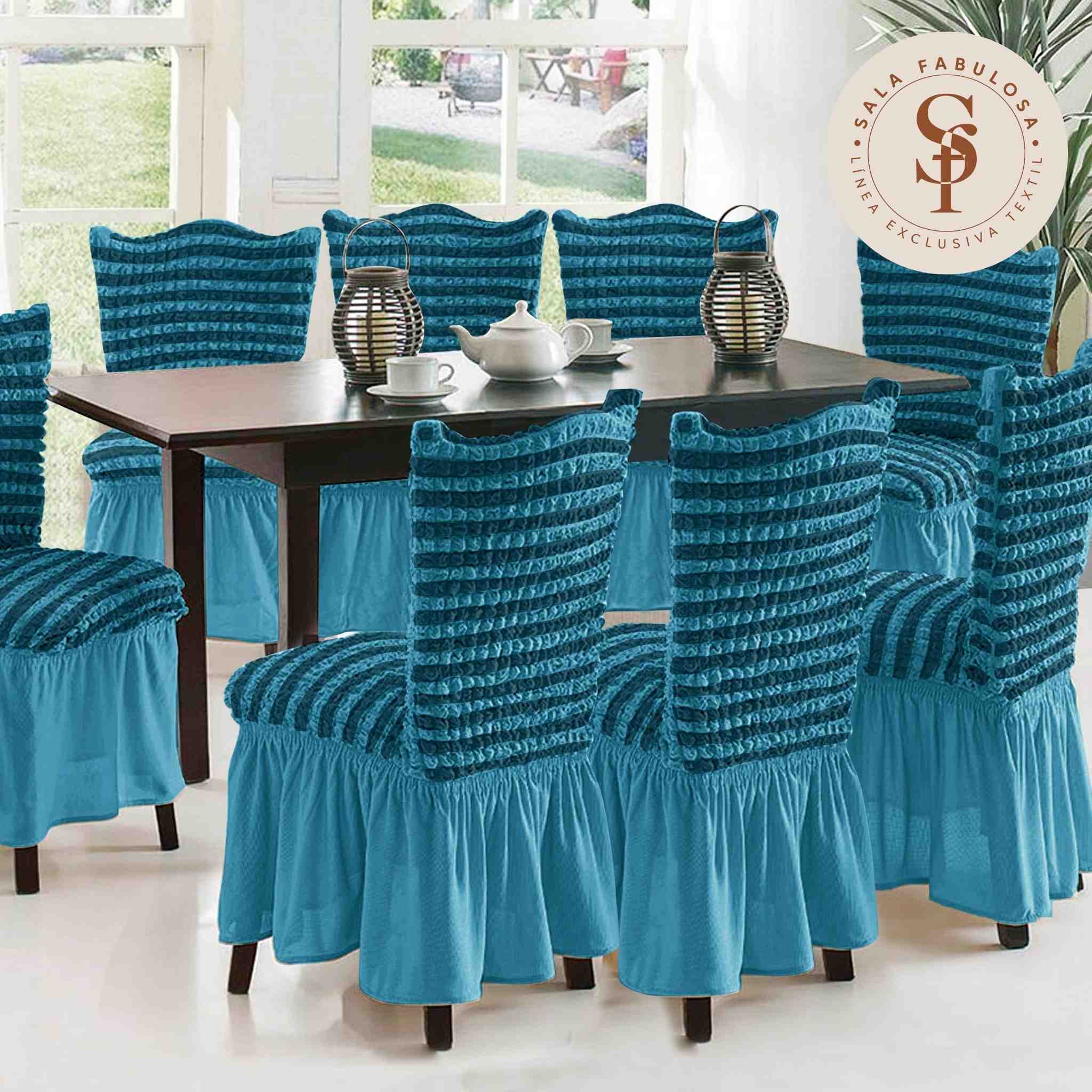 Funda de silla x8pzs en Burbuja bicolor