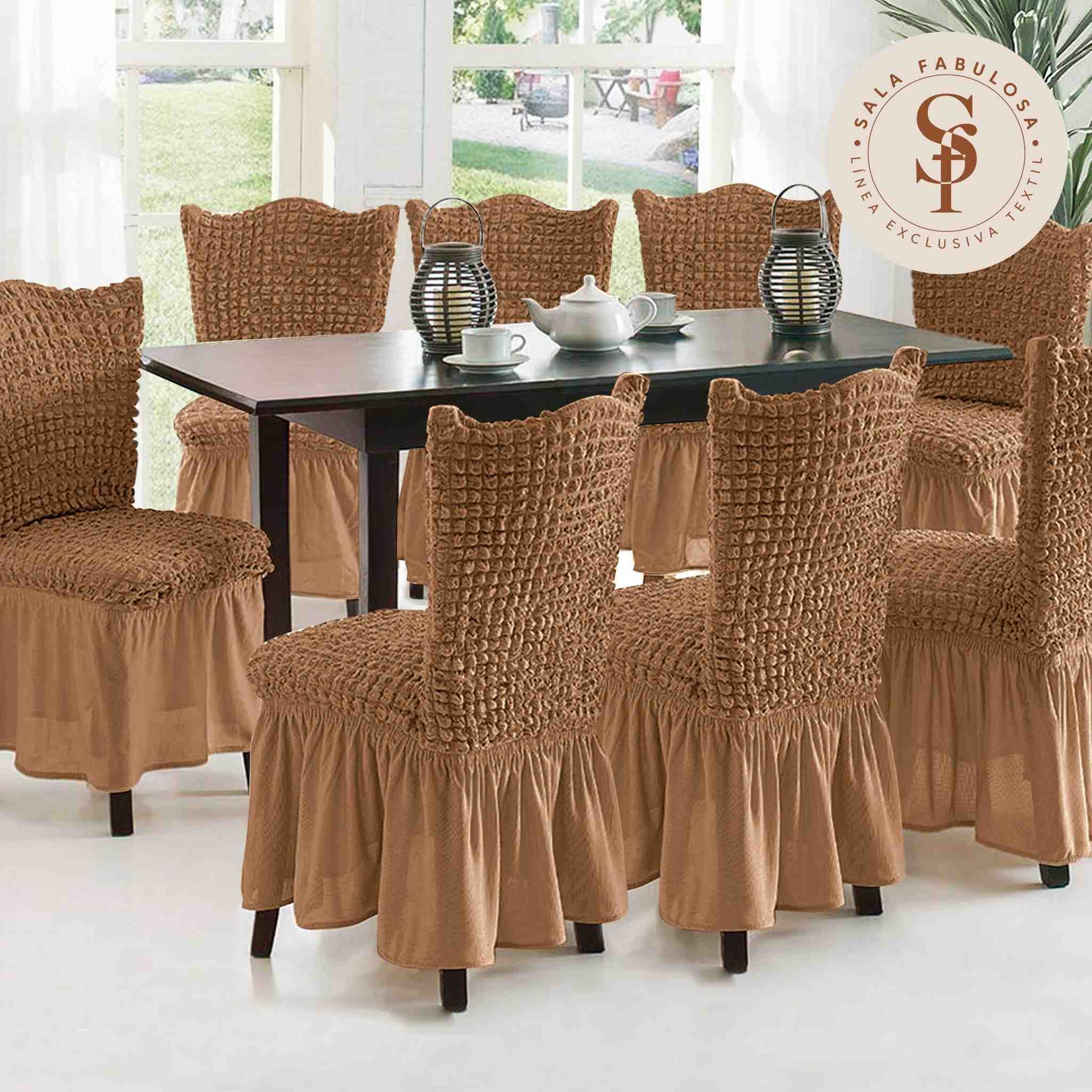 Funda de silla en Burbuja color entero