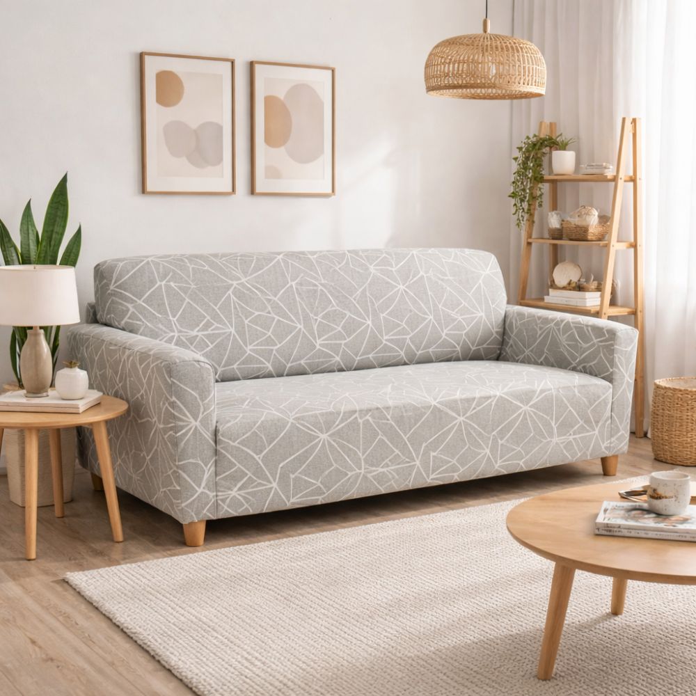 Funda de mueble 3-2-1 con 6 fundas de cojines Diseño Modern Lines