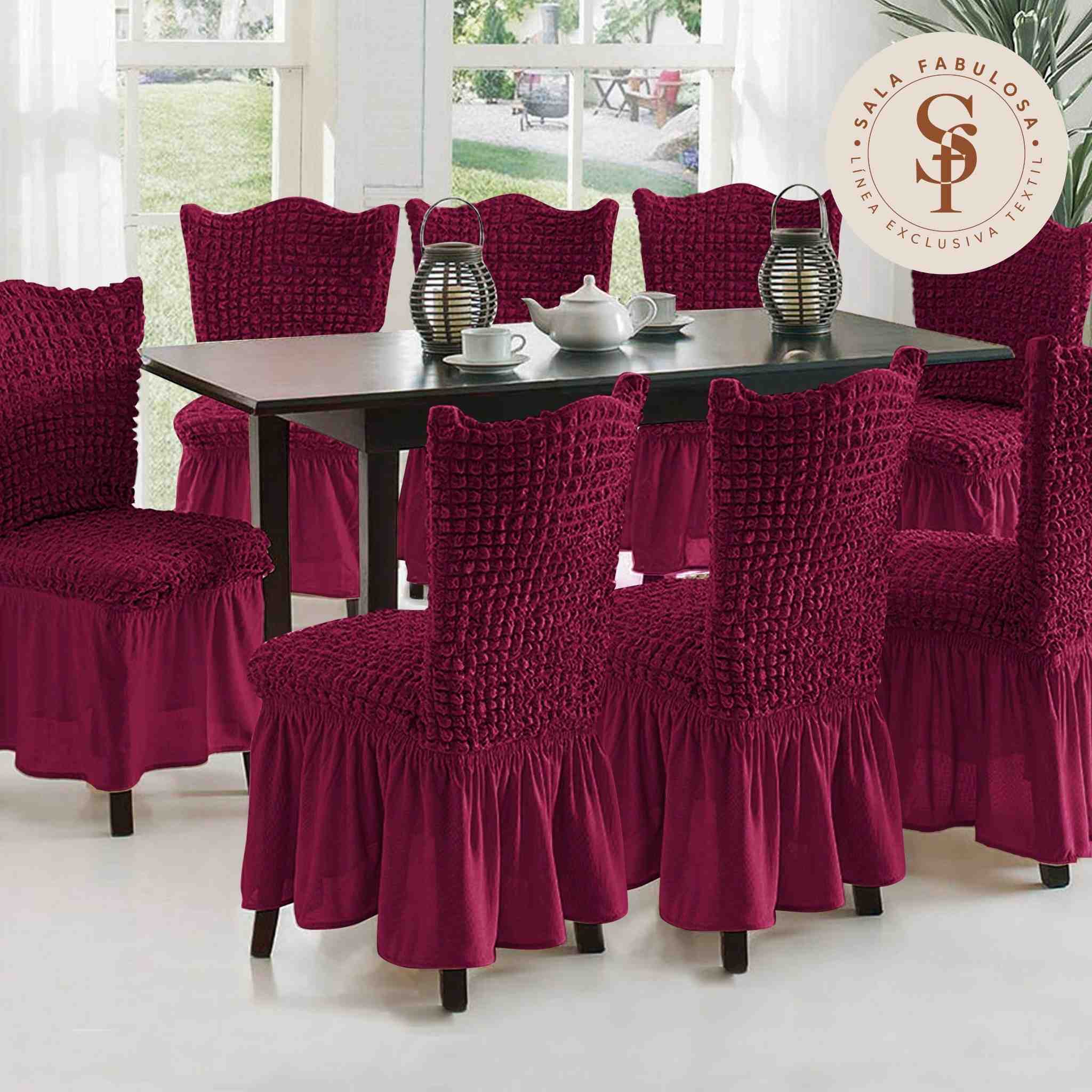 Funda de silla x8pzs en Burbuja color entero