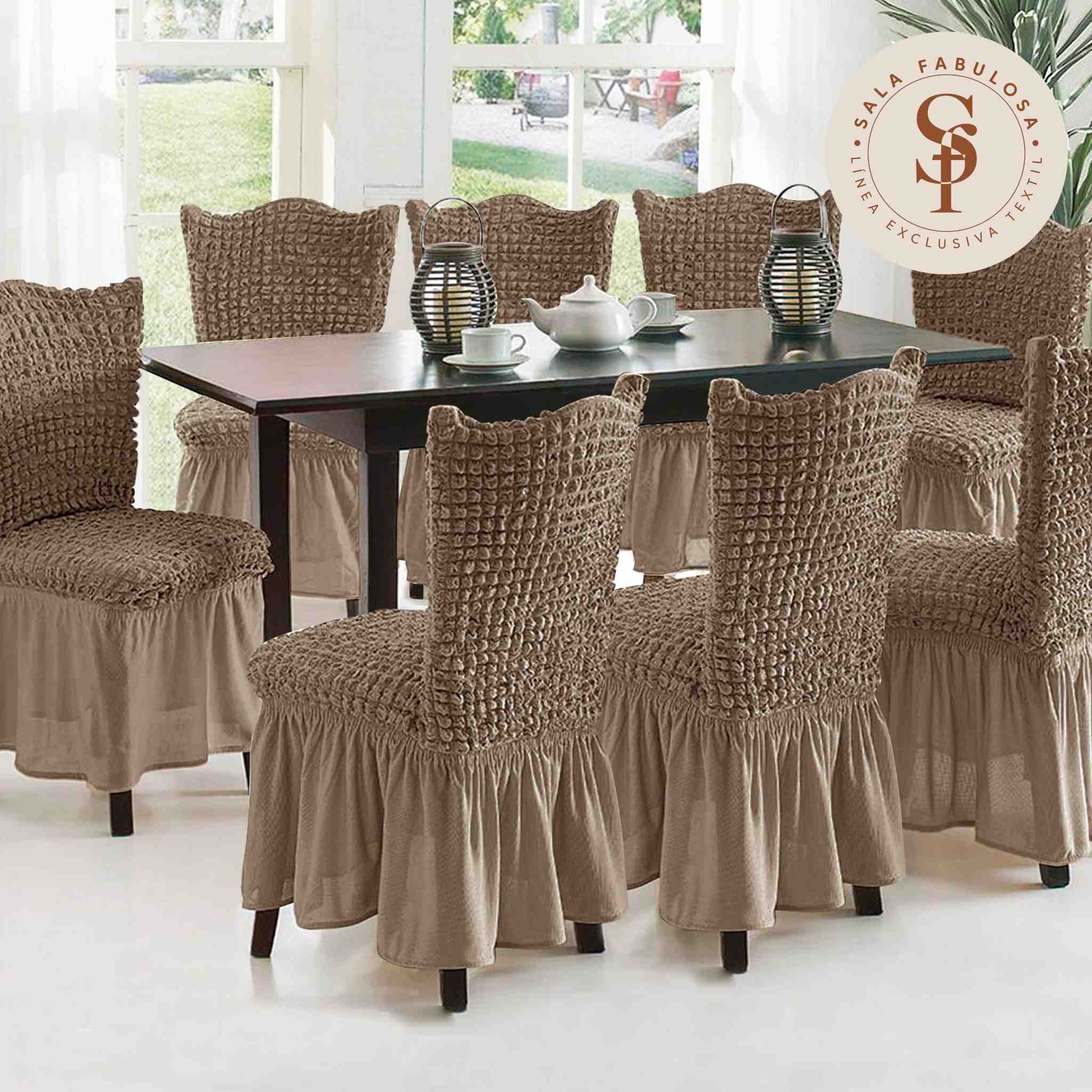 Funda de silla x8pzs en Burbuja color entero