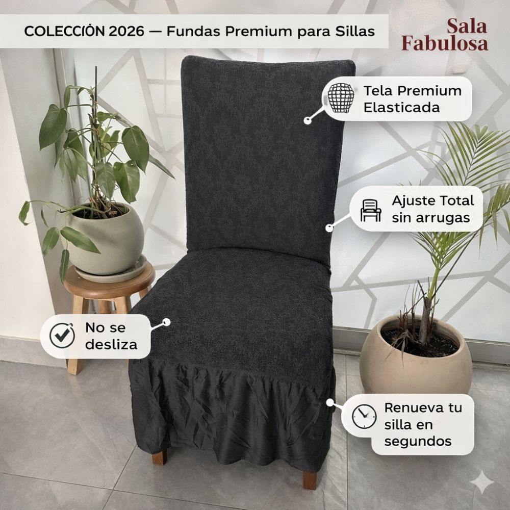 Funda de silla 8 piezas - Alto relieve Diamante Essence