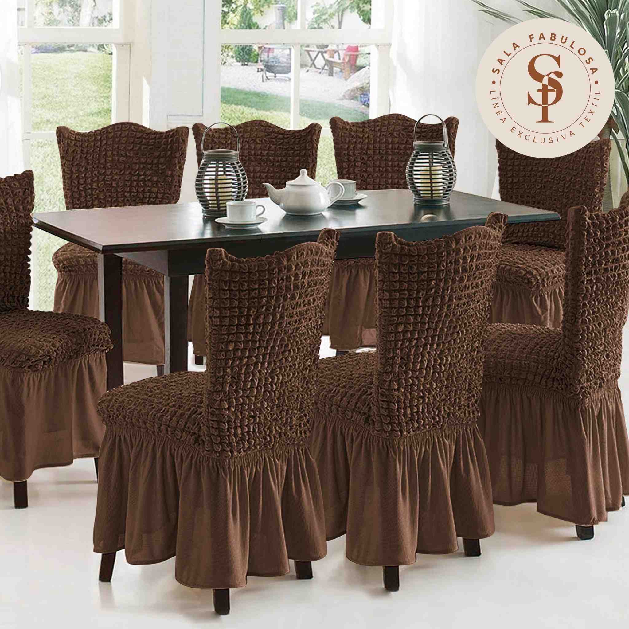 Funda de silla x8pzs en Burbuja color entero