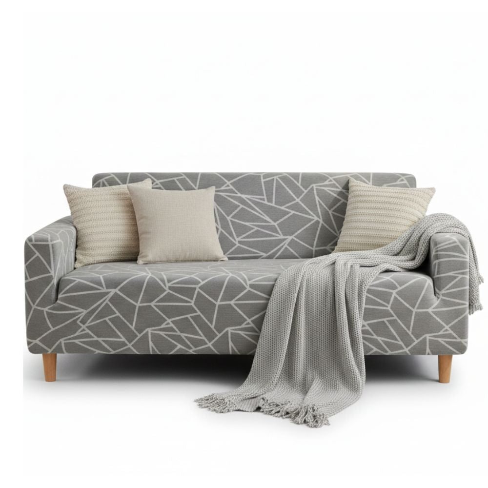 Funda de mueble 3-2-1 con 6 fundas de cojines Diseño Modern Lines