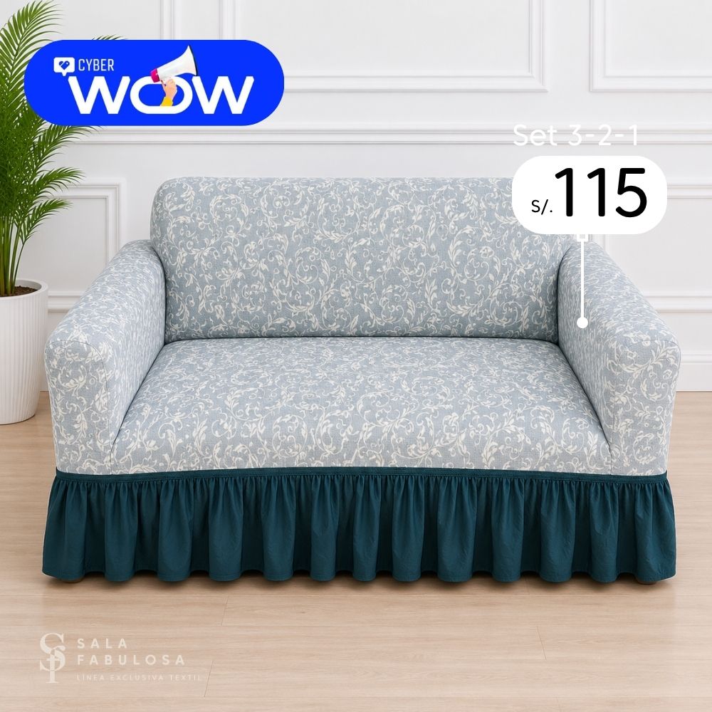 Cyber WOW - Funda de Mueble Alto Relieve Diseño Brisa 3-2-1