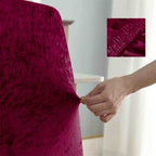 Funda de silla en terciopelo brilloso