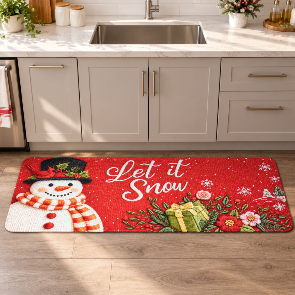 Set de Pisos de Cocina Navideños Antideslizantes 2 Piezas