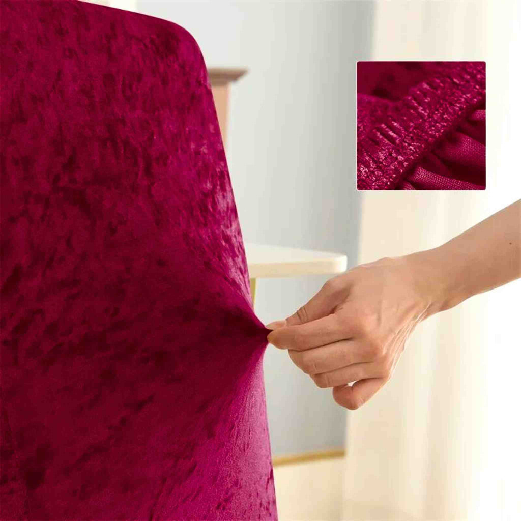 Funda de silla en terciopelo brilloso