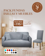 PACK LYCRA ENTERO : Funda de mueble con silla Lycra entero