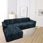 Funda de mueble modular 2 pzs Terciopelo Labrado con 6 fundas de cojines