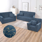 Funda de mueble 3-2-1 Terciopelo Golden Line con 6 fundas de cojines