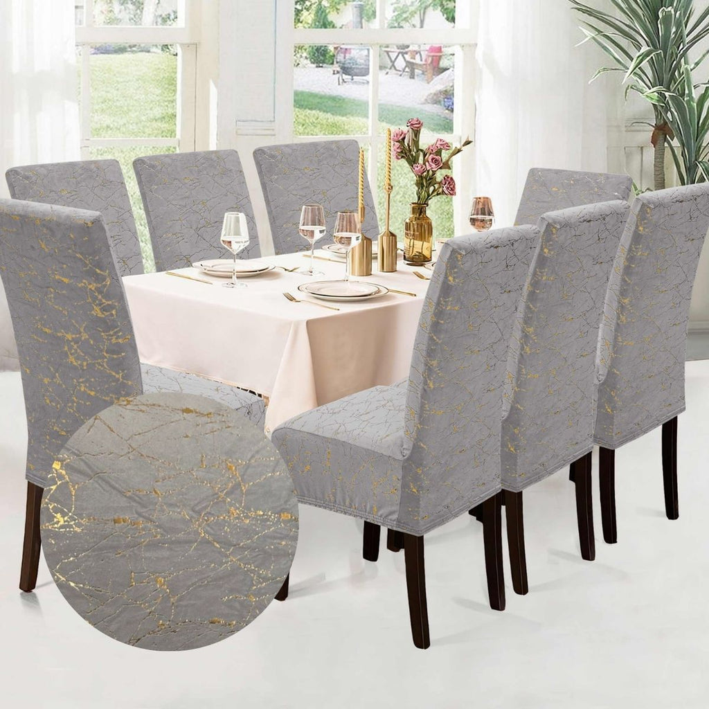 Funda de silla x8 pzs Terciopelo Golden Line