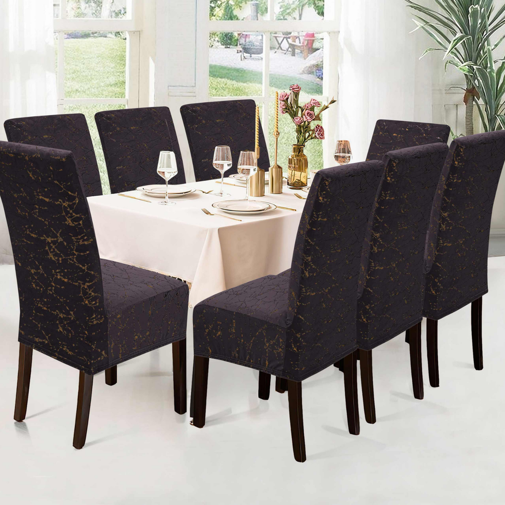 Funda de silla x8 pzs Terciopelo Golden Line