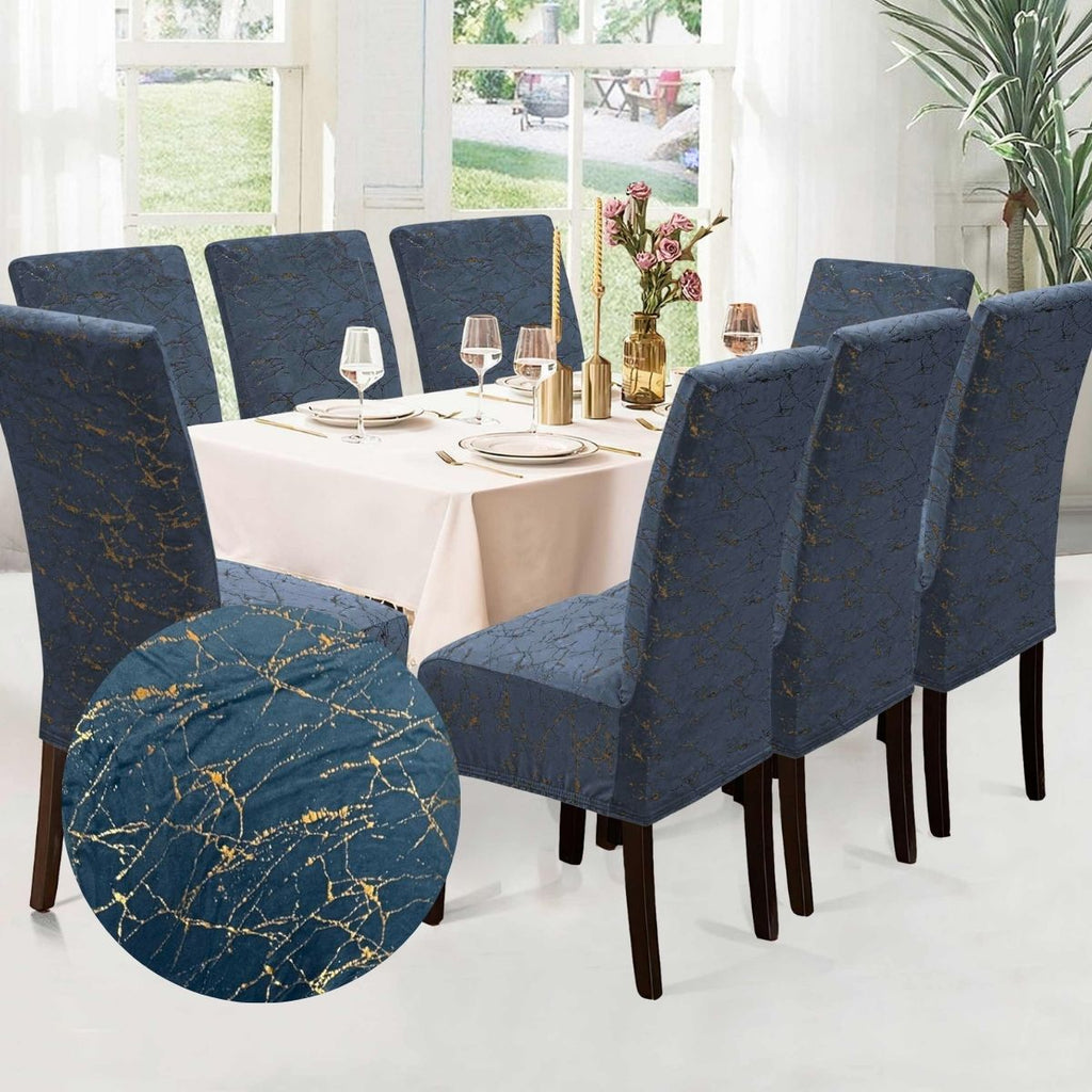 Funda de silla x8 pzs Terciopelo Golden Line