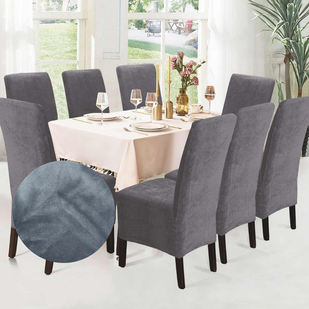 Funda de silla x8 pzs Terciopelo Liso