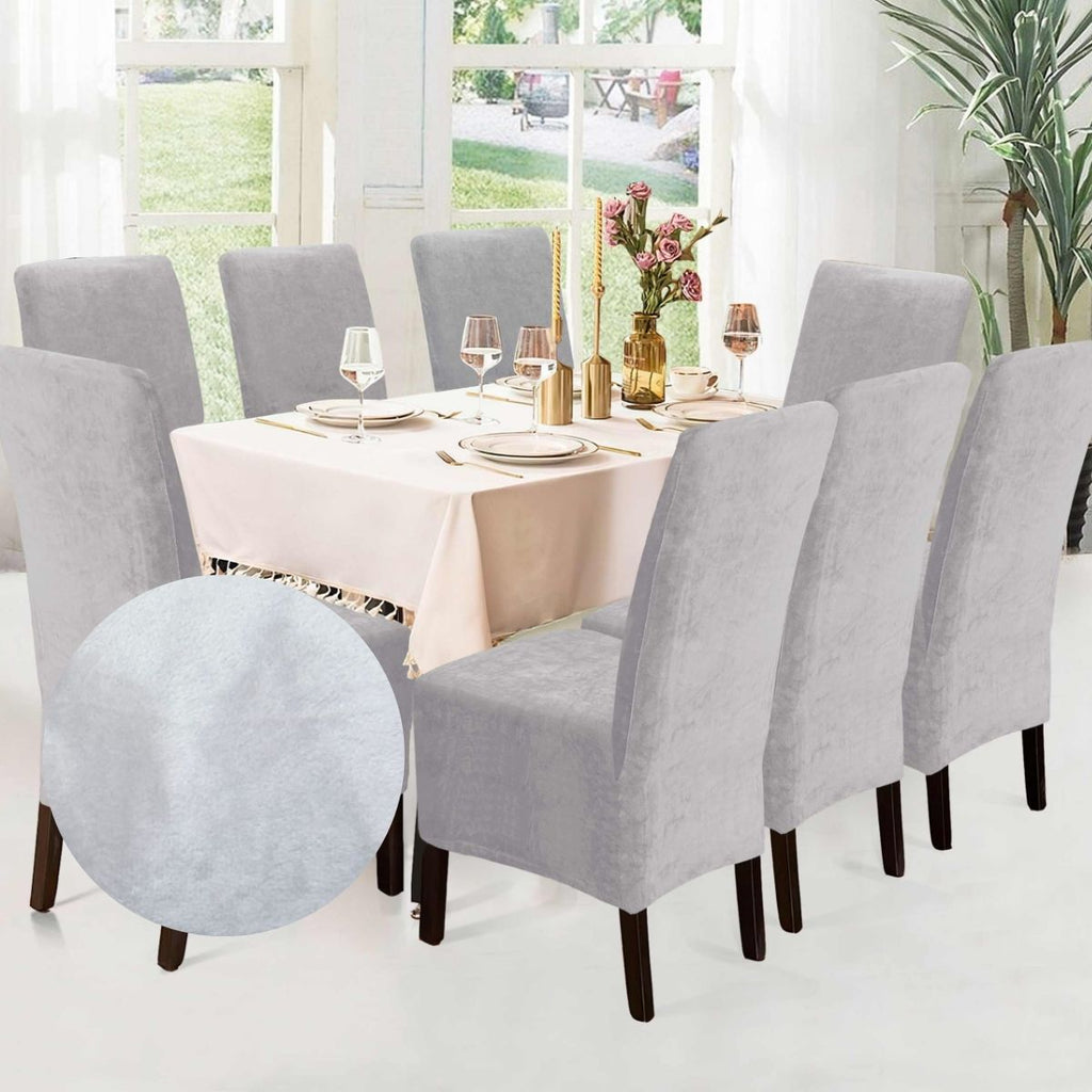 Funda de silla x8 pzs Terciopelo Liso