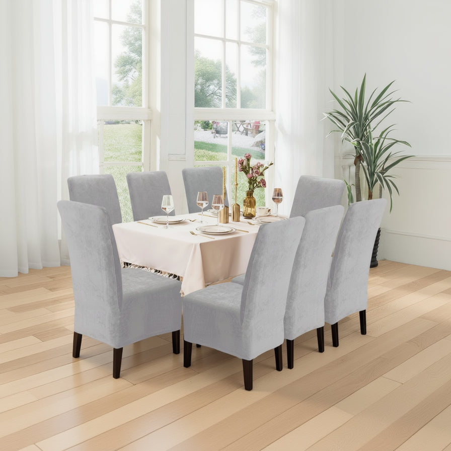 Funda de silla x8 pzs Terciopelo Liso