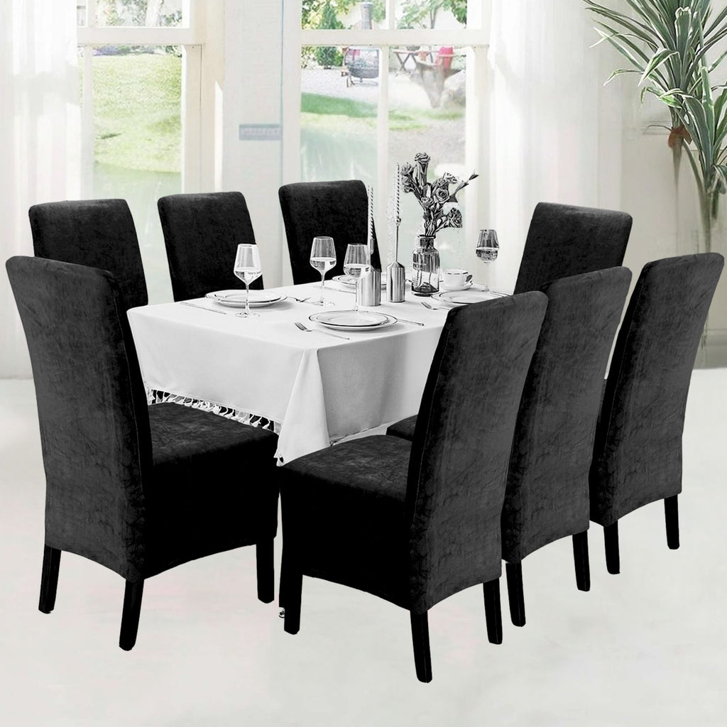 Funda de silla x8 pzs Terciopelo Liso