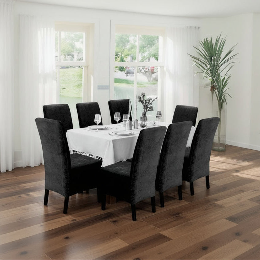 Funda de silla x8 pzs Terciopelo Liso