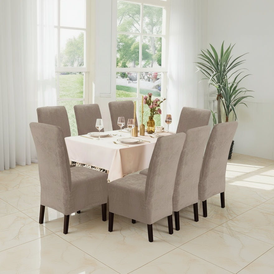 Funda de silla x8 pzs Terciopelo Liso