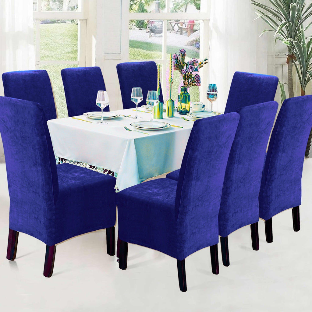 Funda de silla x8 pzs Terciopelo Liso