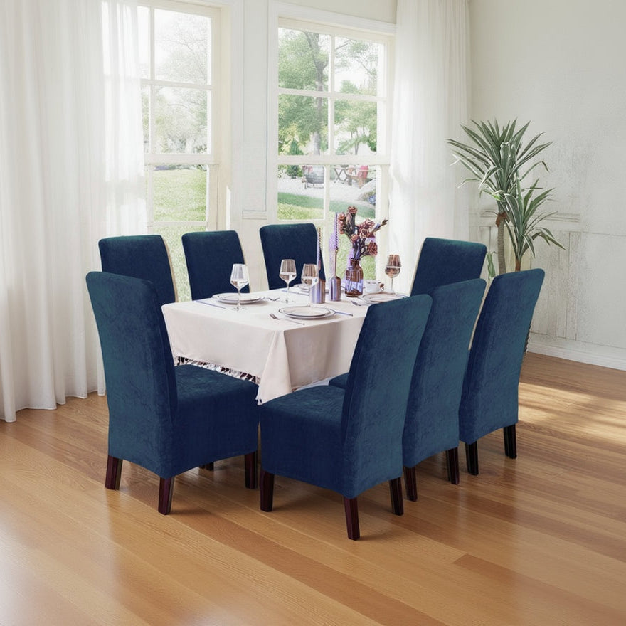 Funda de silla x8 pzs Terciopelo Liso