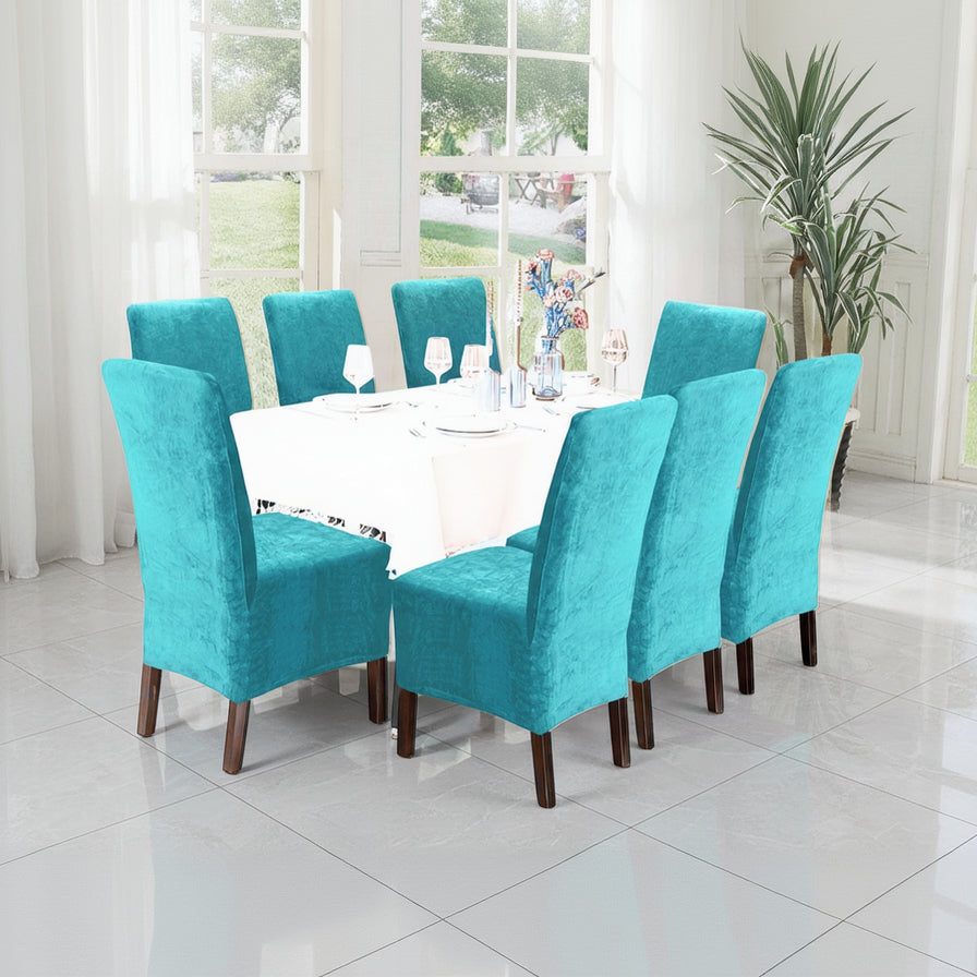 Funda de silla x8 pzs Terciopelo Liso