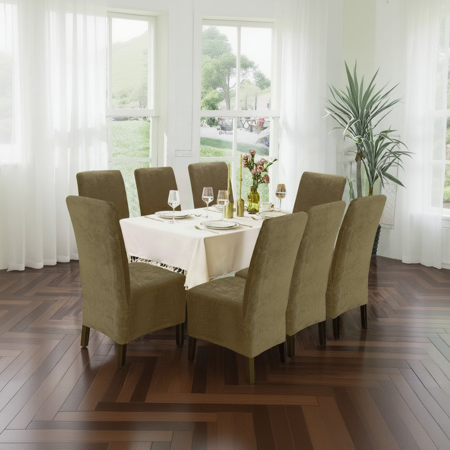 Funda de silla x8 pzs Terciopelo Liso