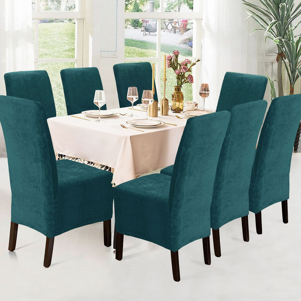 Funda de silla x8 pzs Terciopelo Liso