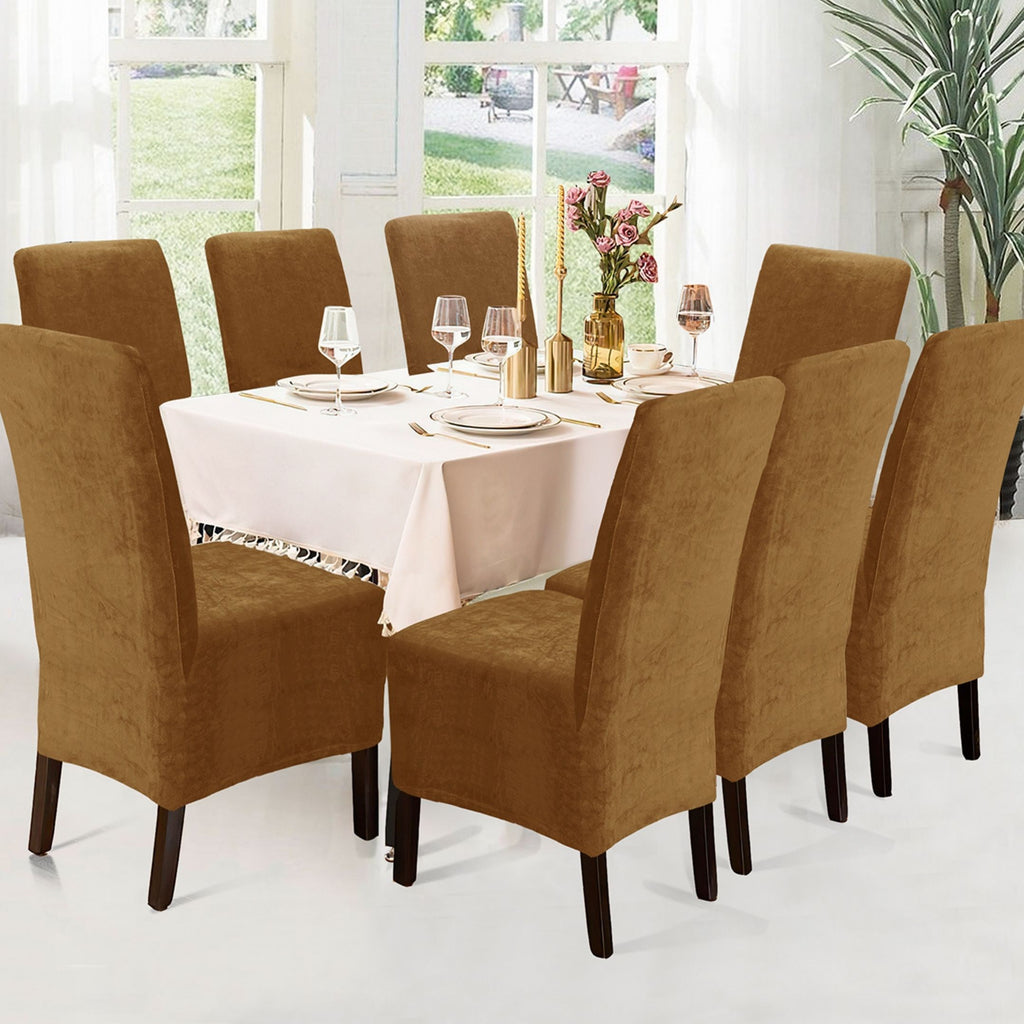 Funda de silla x8 pzs Terciopelo Liso