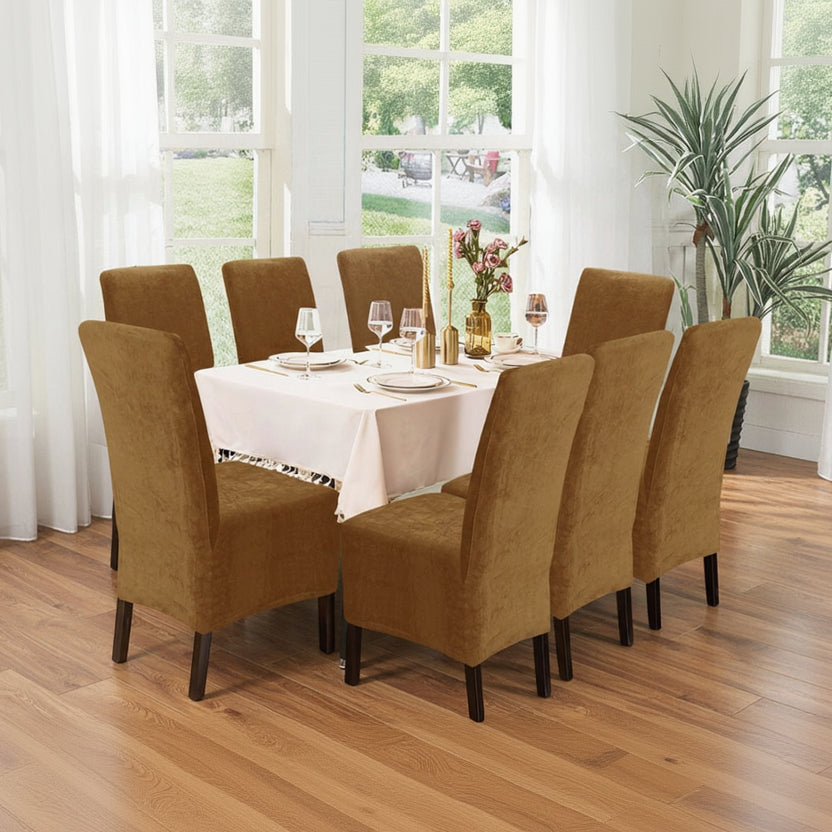 Funda de silla x8 pzs Terciopelo Liso